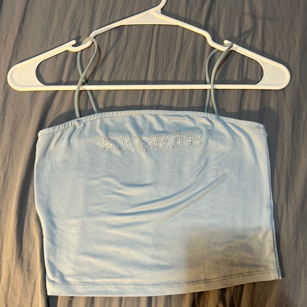 Cute crop top with the word “ babbie” on it
